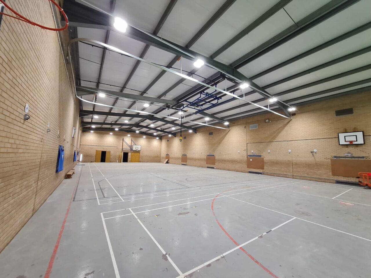 Broadmeadow Sports Centre sports hall lighting upgrade Leisure Energy